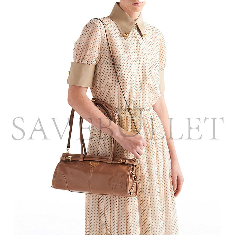 Pra*a bonnie medium leather handbag (32*15.5*12cm)